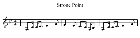 Strone Point - staff notation