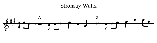 Stronsay Waltz - staff notation