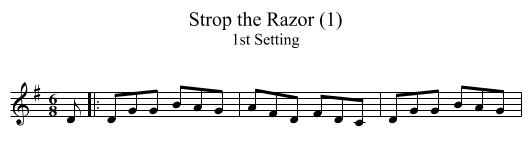 Strop the Razor (1) - staff notation