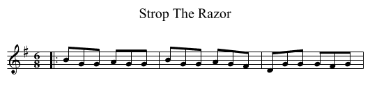 Strop The Razor - staff notation