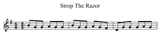Strop The Razor - staff notation