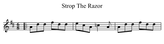 Strop The Razor - staff notation