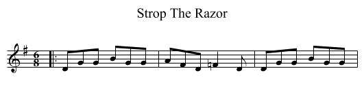 Strop The Razor - staff notation