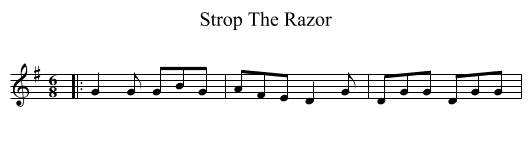 Strop The Razor - staff notation