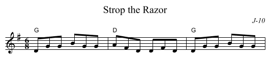 Strop the Razor - staff notation