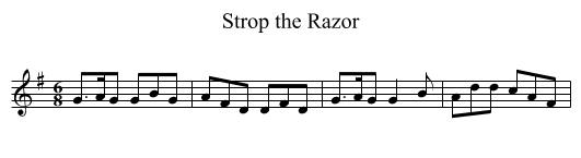 Strop the Razor - staff notation