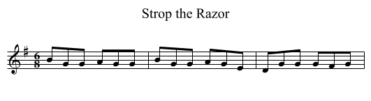 Strop the Razor - staff notation