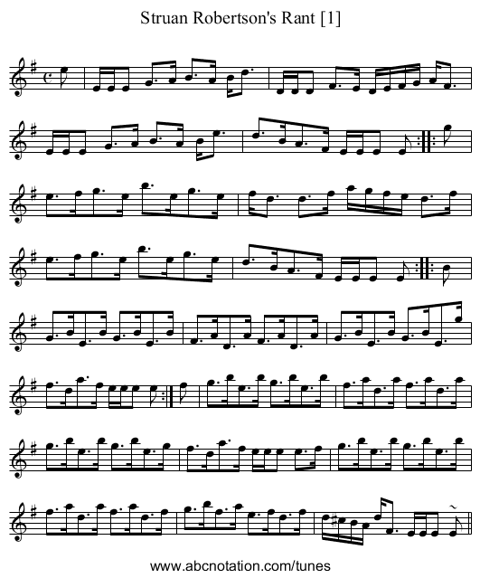 Struan Robertson's Rant [1] - staff notation