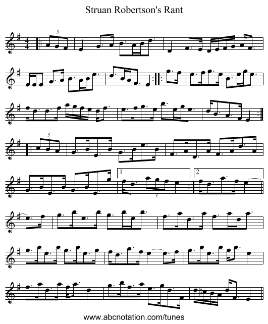 Struan Robertson's Rant - staff notation