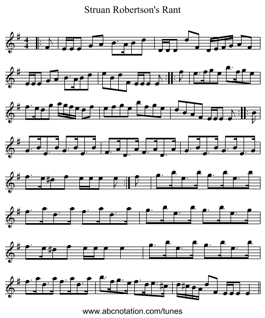 Struan Robertson's Rant - staff notation
