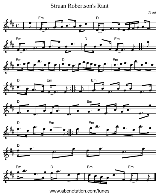 Struan Robertson's Rant - staff notation