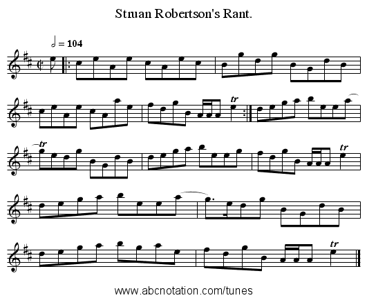 Struan Robertson's Rant. - staff notation