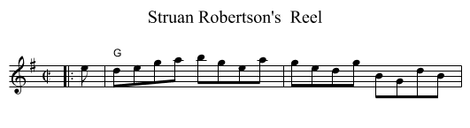 Struan Robertson's  Reel - staff notation