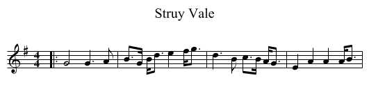 Struy Vale - staff notation