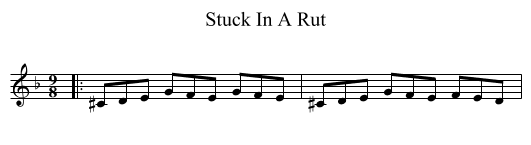 Stuck In A Rut - staff notation