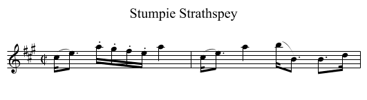 Stumpie Strathspey - staff notation