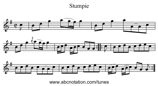 Stumpie - staff notation