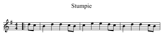 Stumpie - staff notation