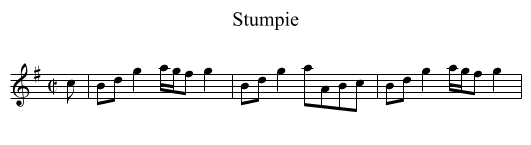 Stumpie - staff notation