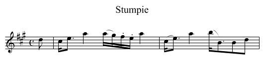 Stumpie - staff notation
