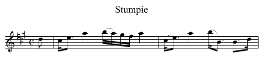 Stumpie - staff notation