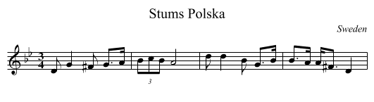 Stums Polska - staff notation