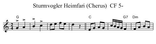 Sturmvogler Heimfari (Cherus)  CF 5- - staff notation
