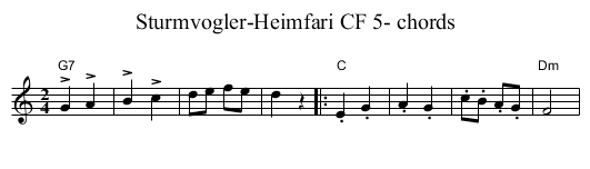 Sturmvogler-Heimfari CF 5- chords - staff notation
