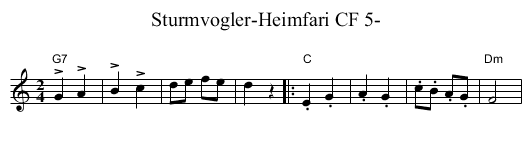 Sturmvogler-Heimfari CF 5- - staff notation