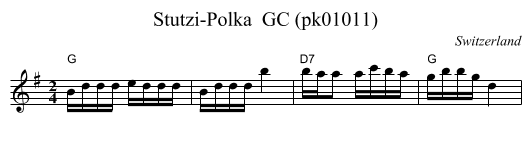 Stutzi-Polka  GC (pk01011) - staff notation