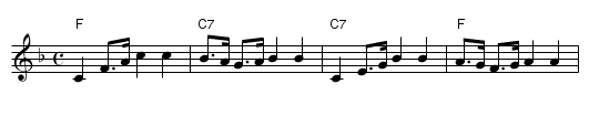 Styggen p&aring; l&aring;ven - staff notation