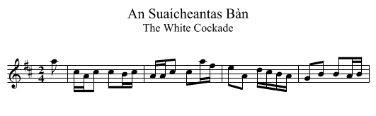 Suaicheantas Bàn, An - staff notation