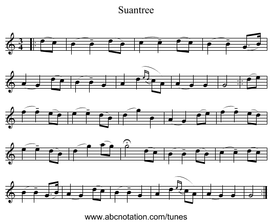 Suantree - staff notation