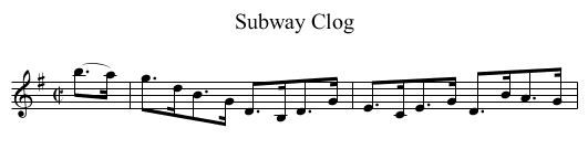 Subway Clog - staff notation