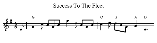 Success To The Fleet - staff notation