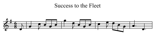 Success to the Fleet - staff notation