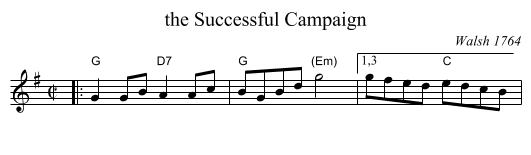 Successful Campaign, the  - staff notation