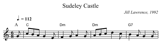 Sudeley Castle - staff notation