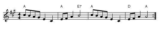 Sugar in the Gourd - staff notation