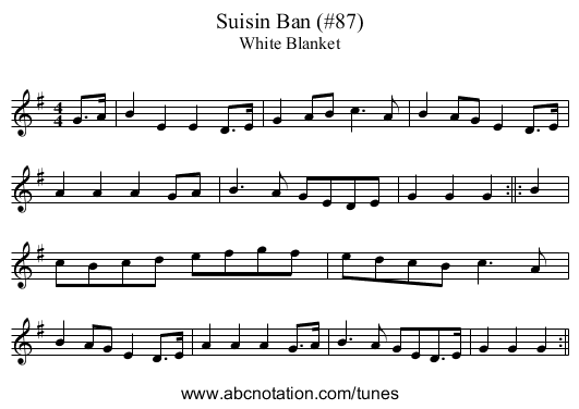 Suisin Ban (#87) - staff notation