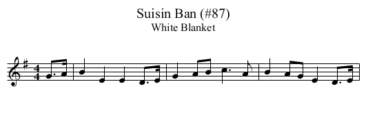 Suisin Ban (#87) - staff notation