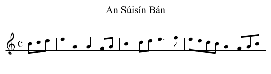 Súisín Bán, An - staff notation