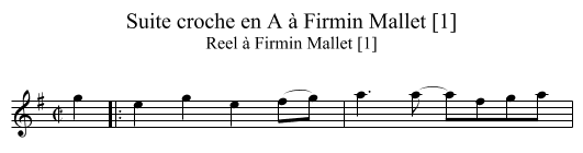 Suite croche en A à Firmin Mallet [1] - staff notation
