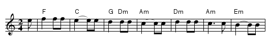 Sulam Yacov - staff notation