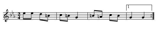 Sulla-lulla - staff notation