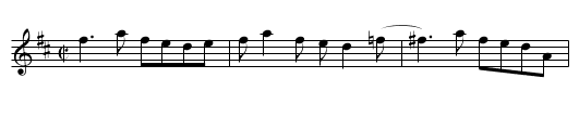 Sullivan's Hollow - staff notation