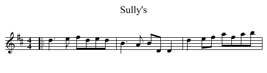 Sully's - staff notation