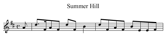 Summer Hill - staff notation