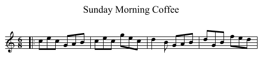 Sunday Morning Coffee - staff notation