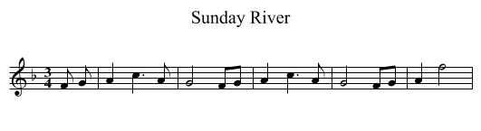 Sunday River - staff notation